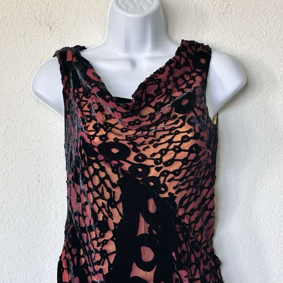 NWT Diane Von Furstenberg 2 Elliso Devore Velvet Sleeveless sheath Dress - Picture 16 of 16